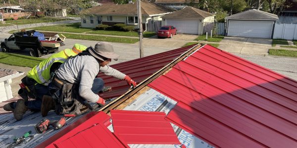 Metal roof installation in Oak Park, IL